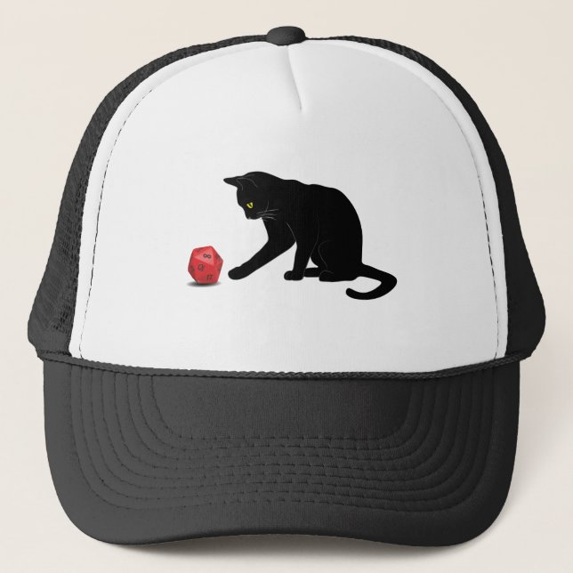 Casquette Cat Rolling Dice RPG Rôle Jeu Jeux Jeu Jeu Lov (Devant)