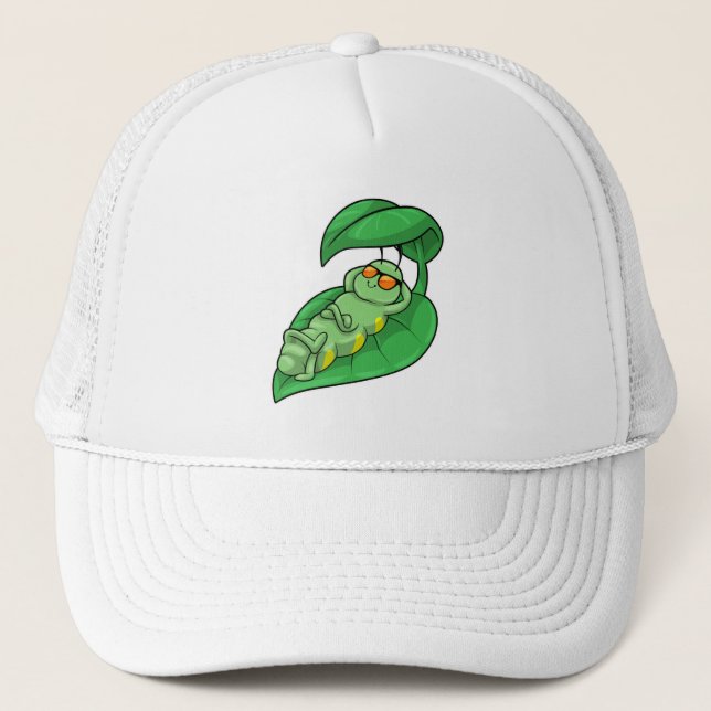 Casquette Caterpillar avec feuille (Devant)