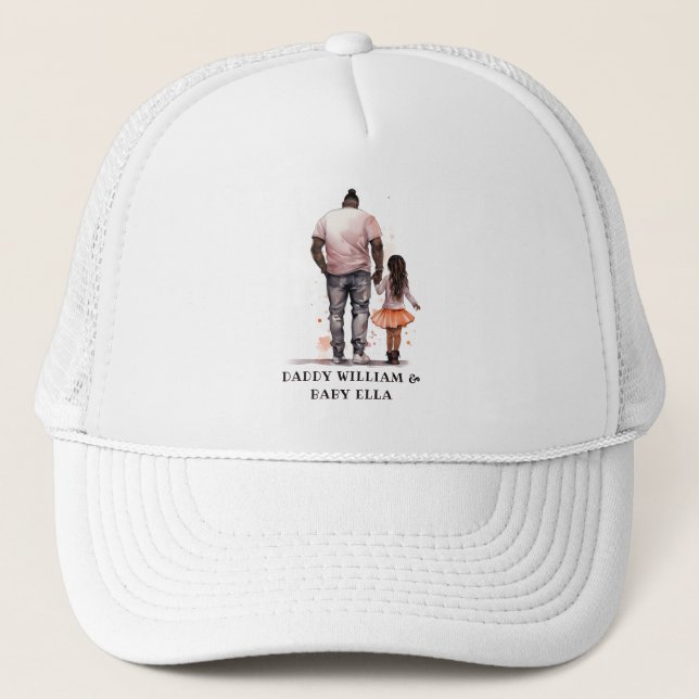 Casquette Caution père et fille noire (5) (Devant)