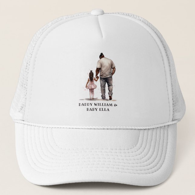 Casquette Caution père et fille noire (6) (Devant)