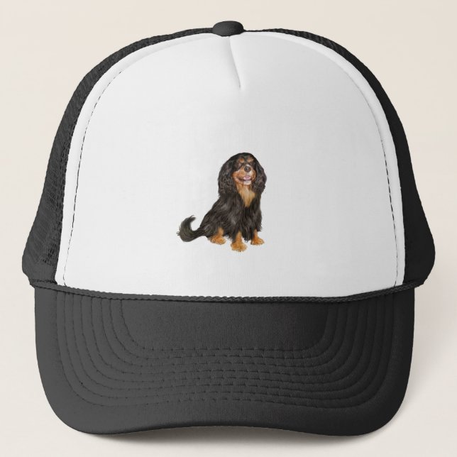 Casquette Cavalier King Charles (R) - Noir et tan.png (Devant)
