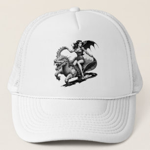 Casquette Cavalière de dragon pin-up vintage