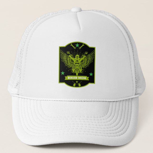 Casquette Cavalière de moto maman (Devant)