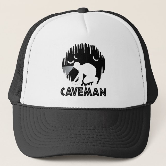 Casquette Caveman - Drôle Spelunking (Devant)