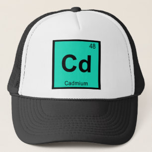 Casquette Cd - Chimie du cadmium Symbole du tableau périodiq