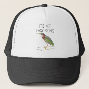 Casquette Ce n'est pas facile d'être vert (Héron vert)