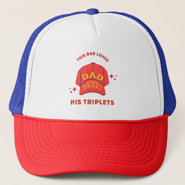 Casquette Ce père adore ses triplets (Devant)