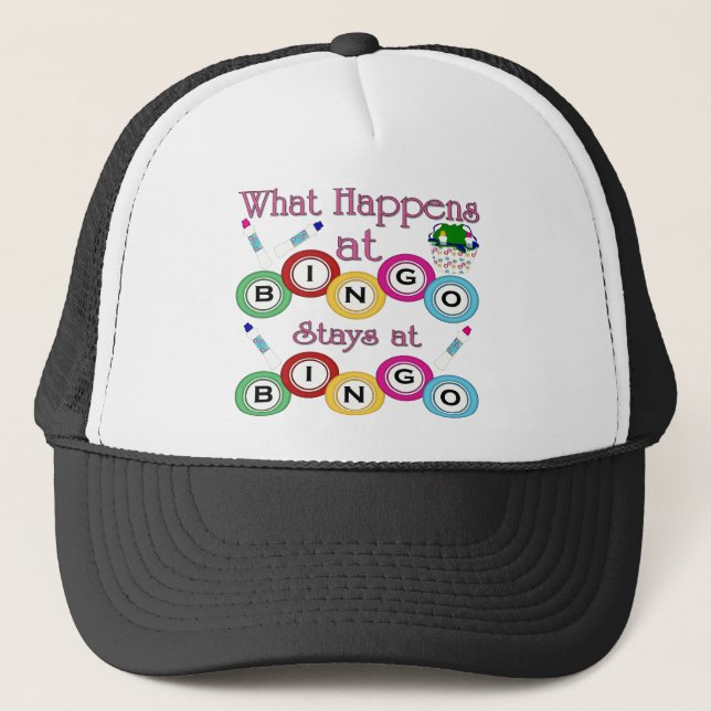 Casquette Ce qui se produit au bingo-test (Devant)