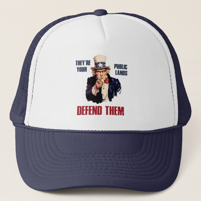 Casquette Ce sont vos terres publiques pour les défendre Onc (Devant)
