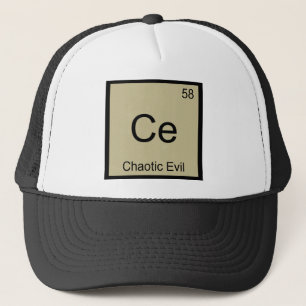 Casquette Ce - Symbole de l'élément de chimie Chaotique Malé