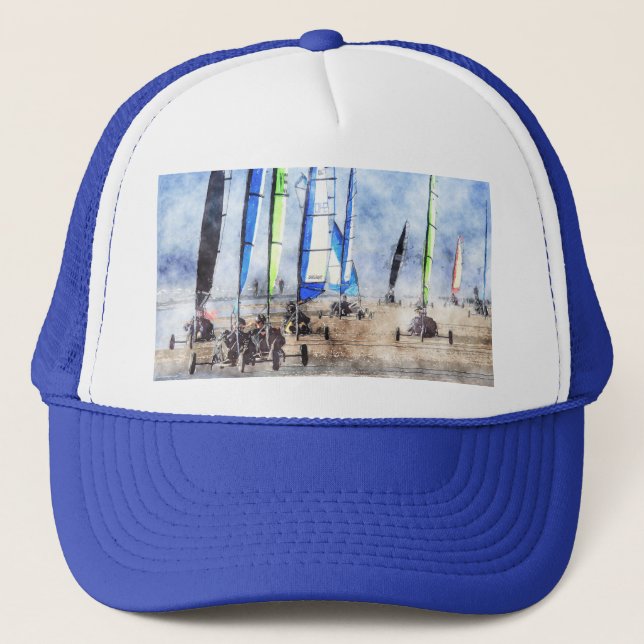 Casquette Cefn Sidan Blokart emballant la concurrence (Devant)