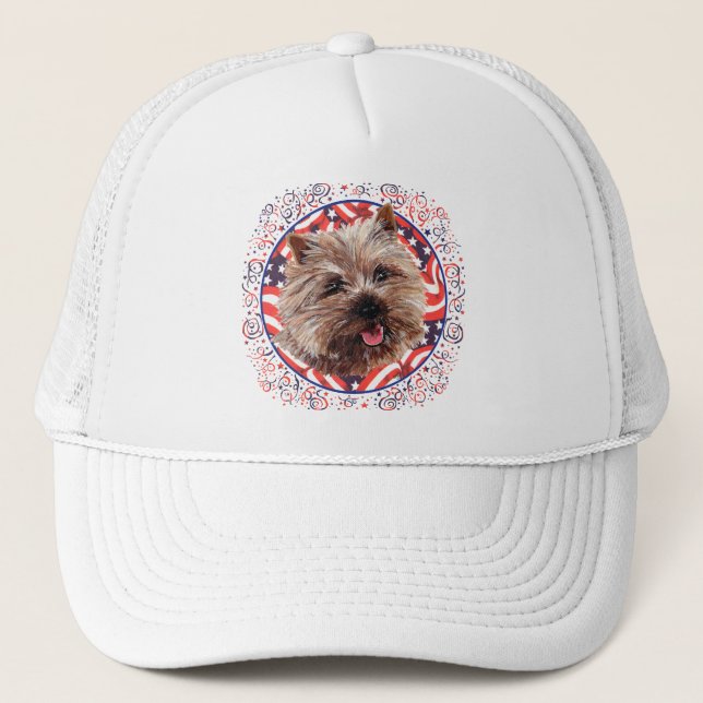 Casquette Célébration du drapeau américain Cairn Terrier (Devant)