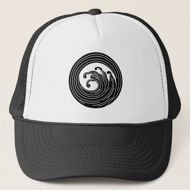 Casquette Cercle d'onde en forme de tourbillon (Devant)