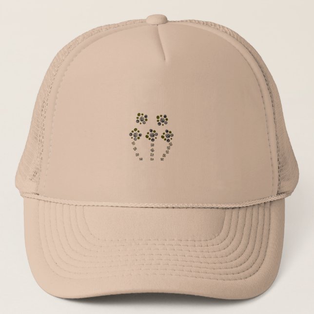 Casquette Cercles globe ramifier comme une branche d'arbre (Devant)