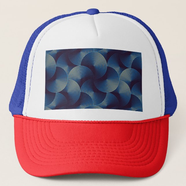 Casquette Cercles métalliques illusion optique, patte transp (Devant)