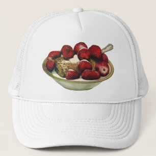 Casquette Céréales de petit déjeuner sain vintage fraises