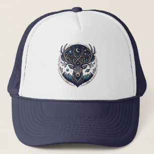 Casquette Cerf Céleste Lune et Étoile Artistiques Mystiques