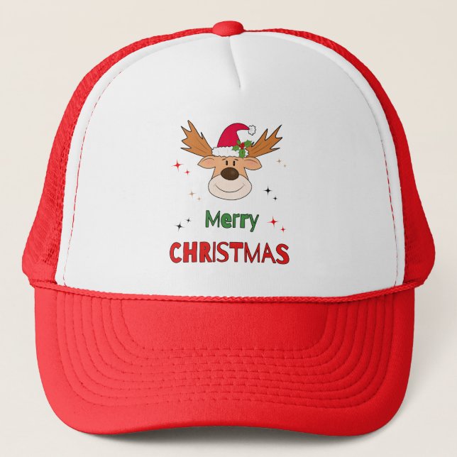 Casquette Cerf de Noël (Devant)