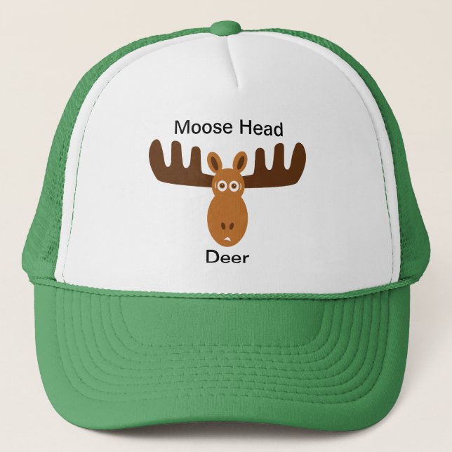 Casquette Cerfs communs principaux de Head_Moose d'orignaux (Devant)