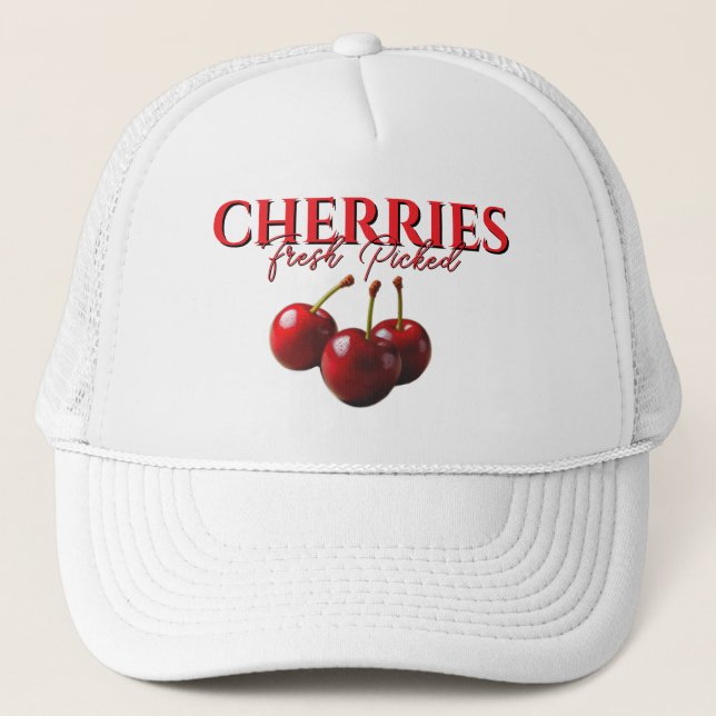 Casquette Cerises fraîchement cueillies  (Devant)
