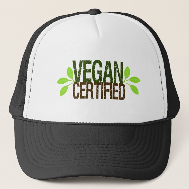 Casquette certifié par végétalien (Devant)