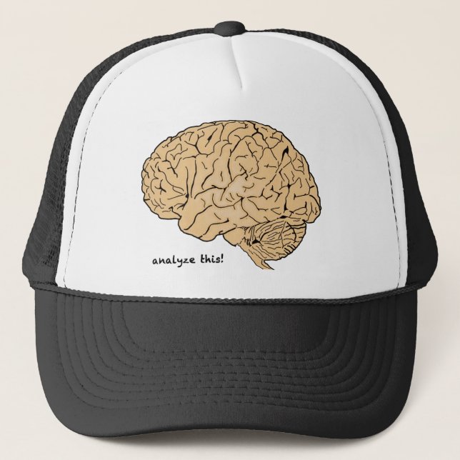 Casquette Cerveau Humain : Analysez Ceci ! (Devant)