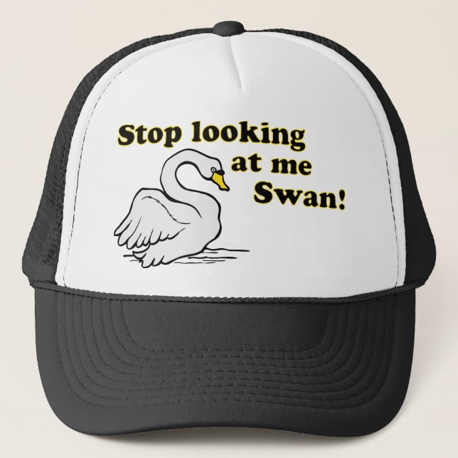 Casquette Cessez de me regarder cygne (Devant)