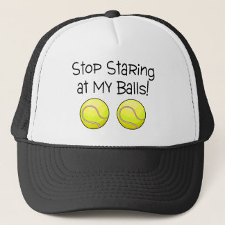 Casquette Cessez de regarder fixement mes boules (les balles