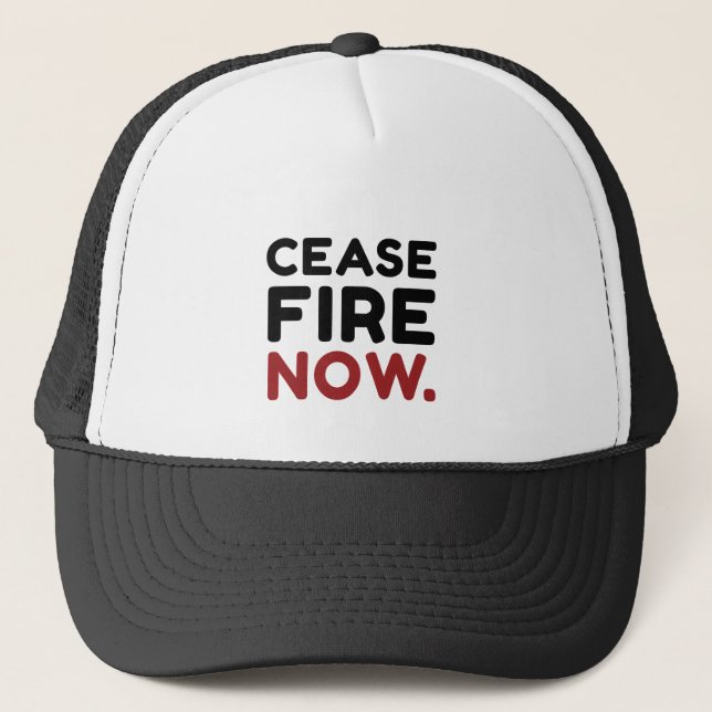 Casquette Cessez le feu maintenant (Devant)