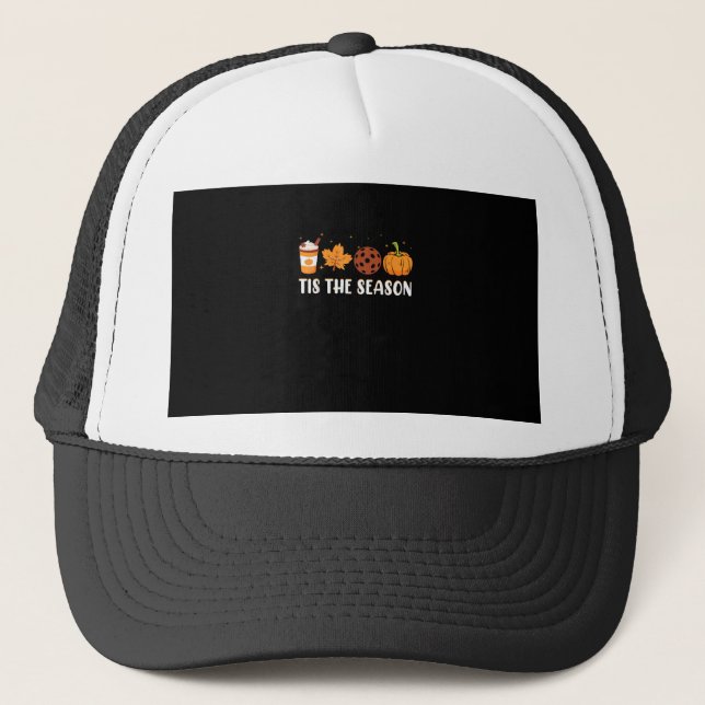 Casquette C'Est La Saison Café Automne Pickleball Et Hallowe (Devant)