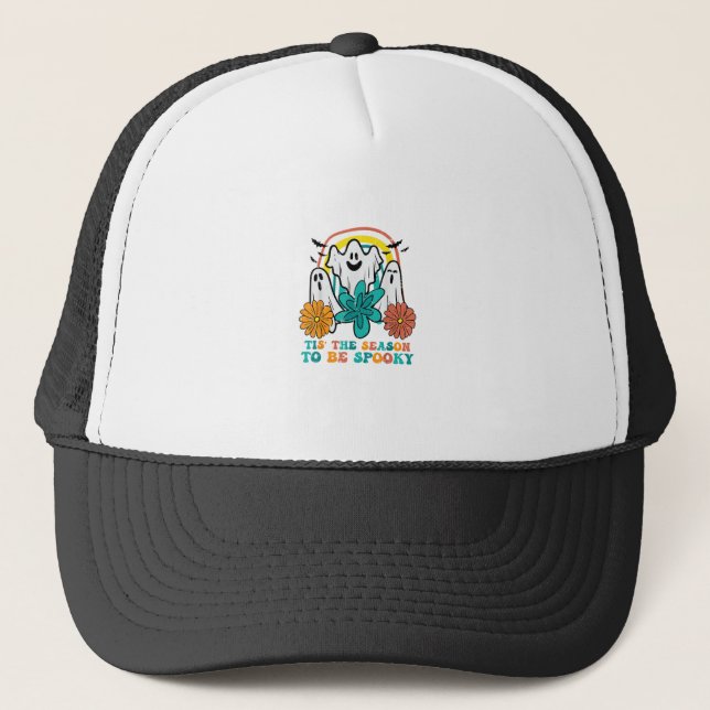 Casquette C'est la saison de Halloween Rétro Épouvantable po (Devant)