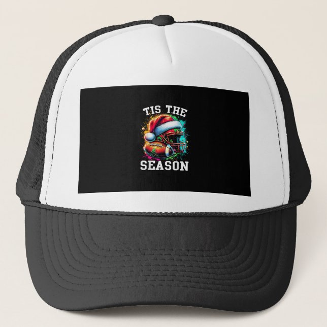 Casquette C'Est La Saison Football Maman Noël Santa Hat Co (Devant)