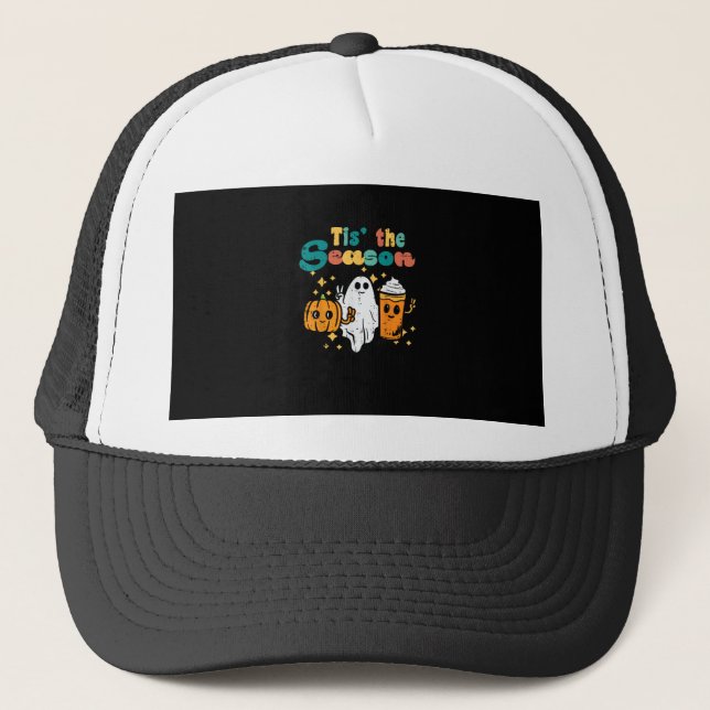 Casquette C'est la saison Latte de citrouille Rétro Hallowee (Devant)