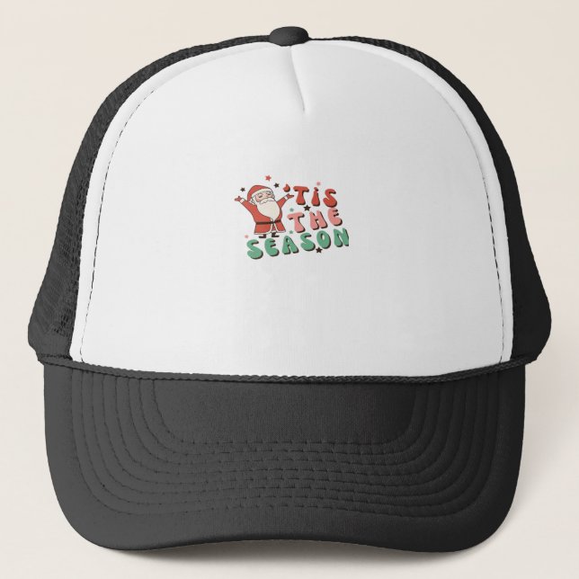 Casquette C'est la saison Noël rétro Père Noël (Devant)