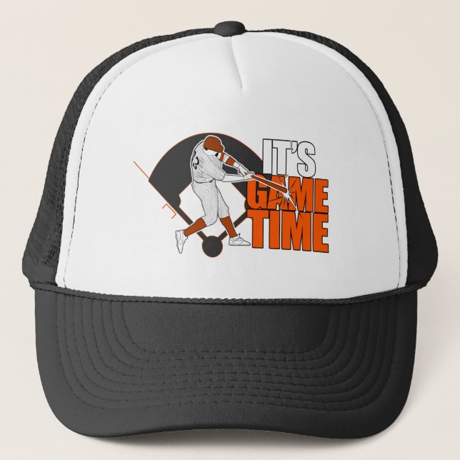Casquette C'est l'heure du jeu - Baseball (Orange) (Devant)