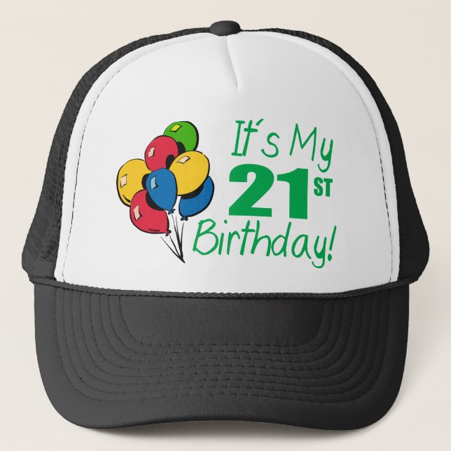 Casquette C'est mon 21ème anniversaire (les ballons) (Devant)