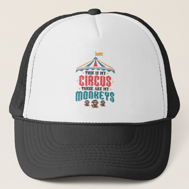 Casquette C'est mon cirque, ce sont mes singes (Devant)