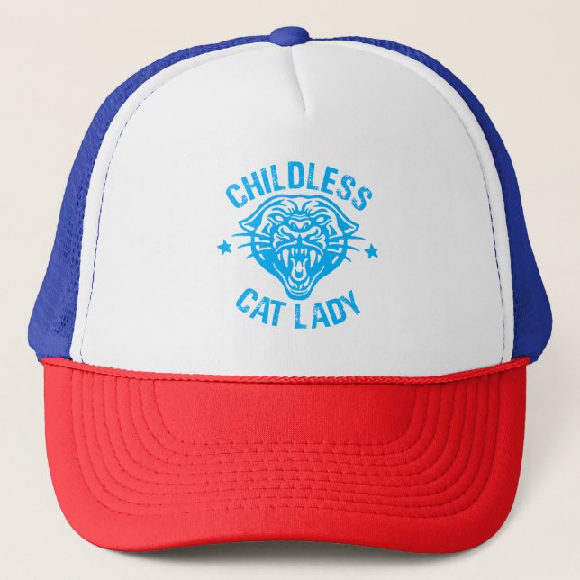 Casquette Cette dame aux chats sans enfants vote Kamala-Harr (Devant)