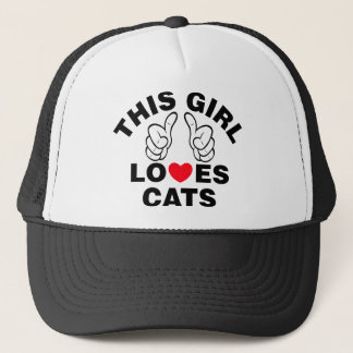 Casquette Cette fille adore les chats