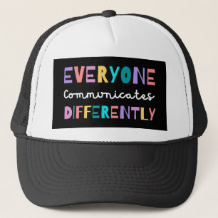 Casquette Chacun communique une Sensibilisation sur l'autism