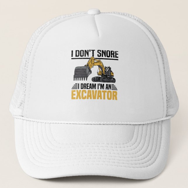 Casquette Chaîne Excavateur Excavateur Apologie Construction (Devant)
