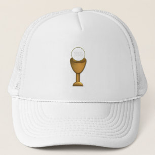 Casquette Chalice d'or et hôte - Sainte Communion