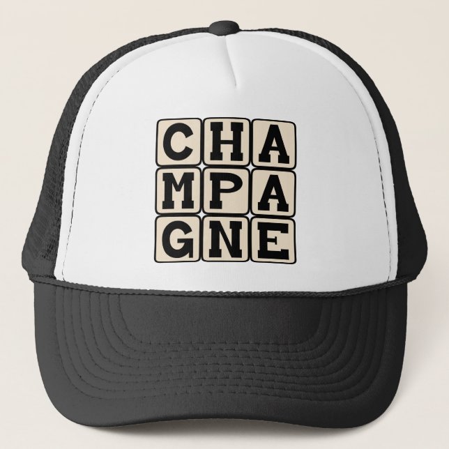 Casquette Champagne, Boisson pétillante (Devant)