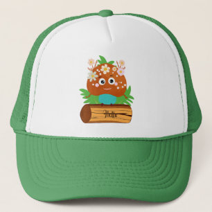 Casquette Champignon mignon avec des fleurs