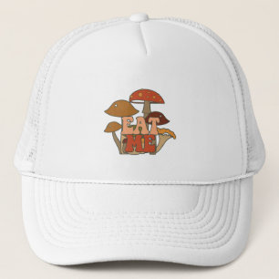 Casquette Champignons amusants rétro Mange-moi