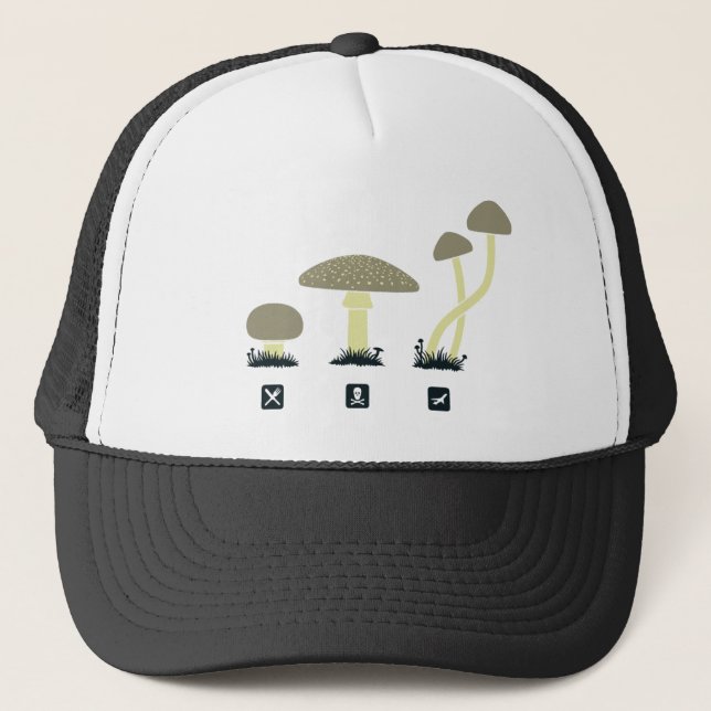 Casquette Champignons (nourriture, poison, hauts) (Devant)