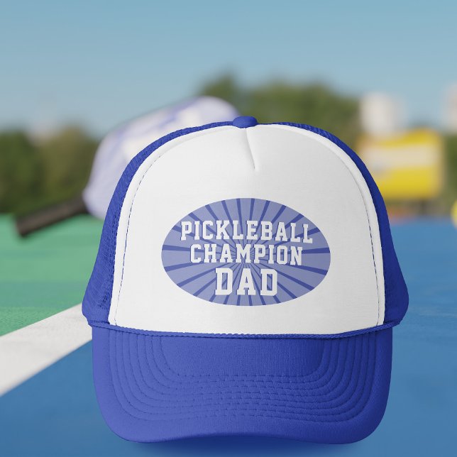 Casquette Champion de Pickleball Personnalisé Papa Trucker H (Perfect trucker hat for the Pickleball Champion in your life. Add their name)