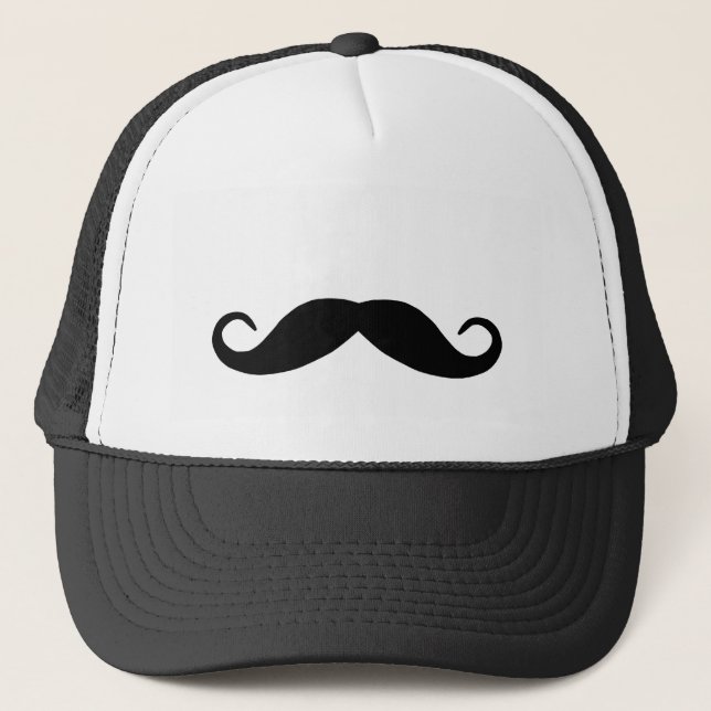 Casquette Chapeau à Moustache Noire (Devant)
