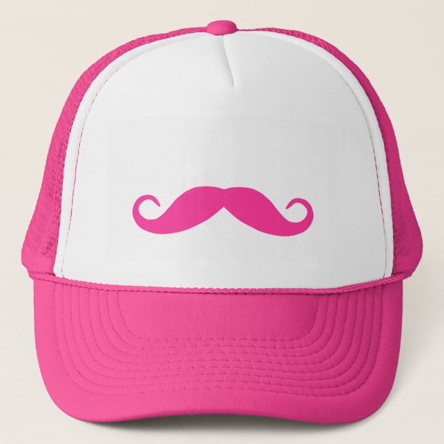 Casquette Chapeau à Moustache Rose (Devant)