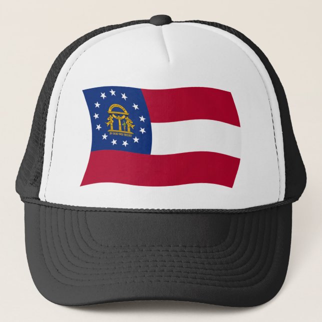 Casquette Chapeau au drapeau de Géorgie (Devant)